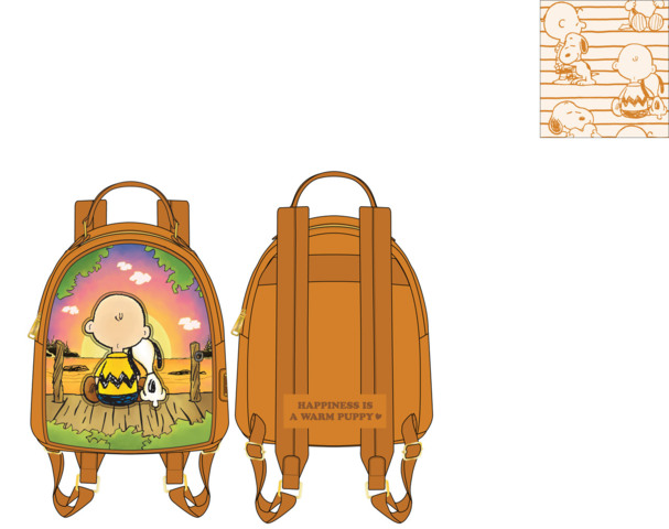 Loungefly Sunset Charlie Brown Mini store Backpack